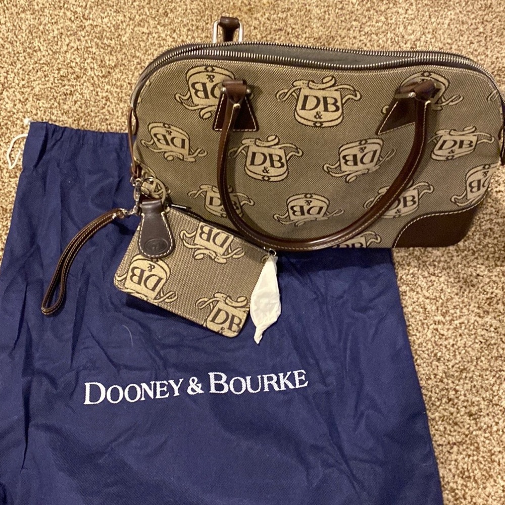 Dooney & Bourke Domed Satchel.  Wristlet & Key fob included.